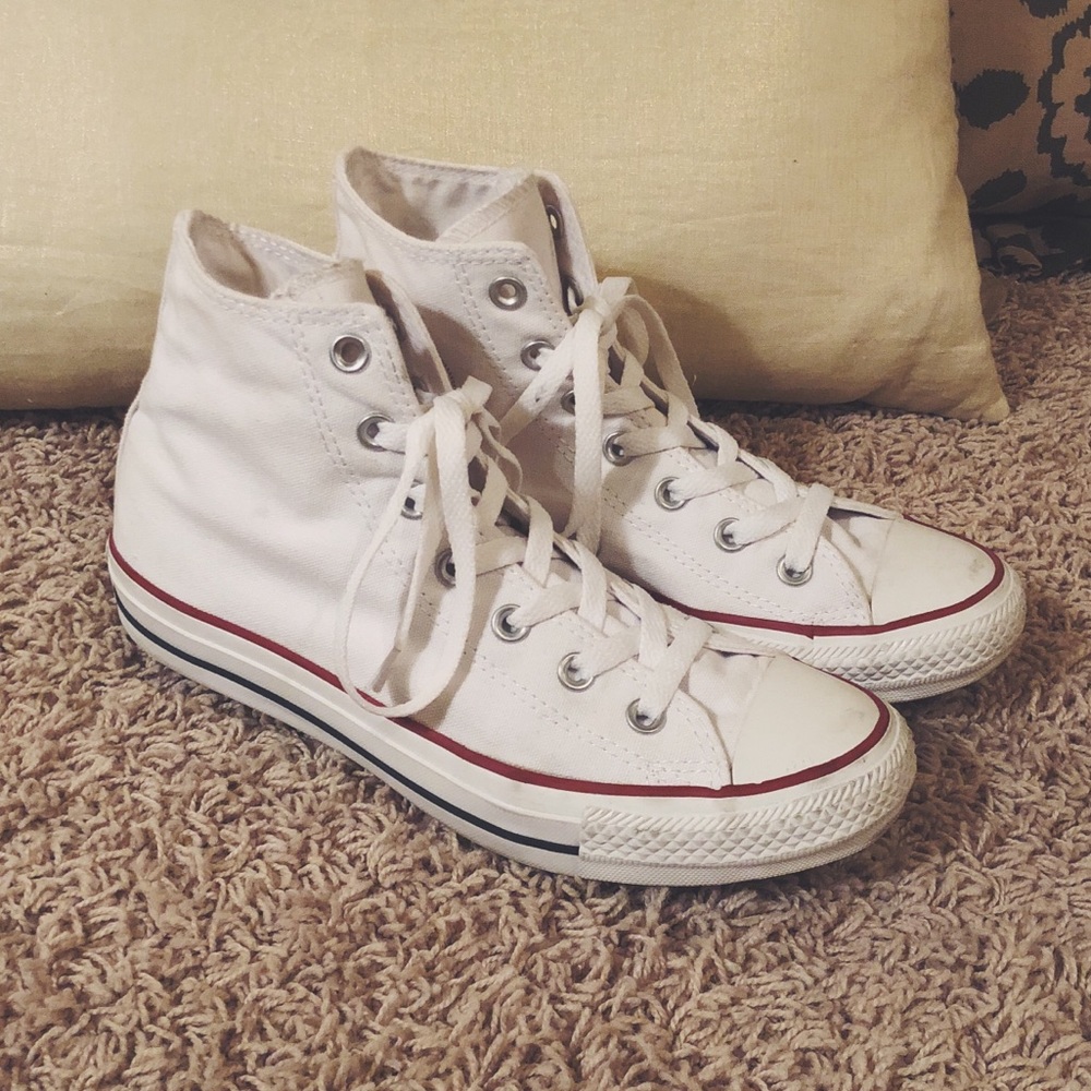 white high-top converse